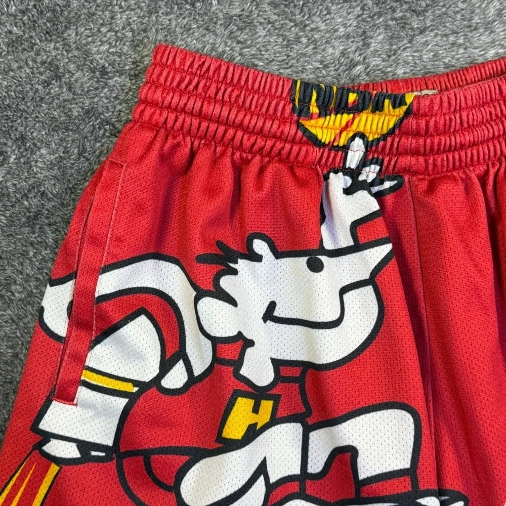 Mitchell & Ness Houston Rockets Shorts‎ Mens Medium Red Hardwood Classics Rare